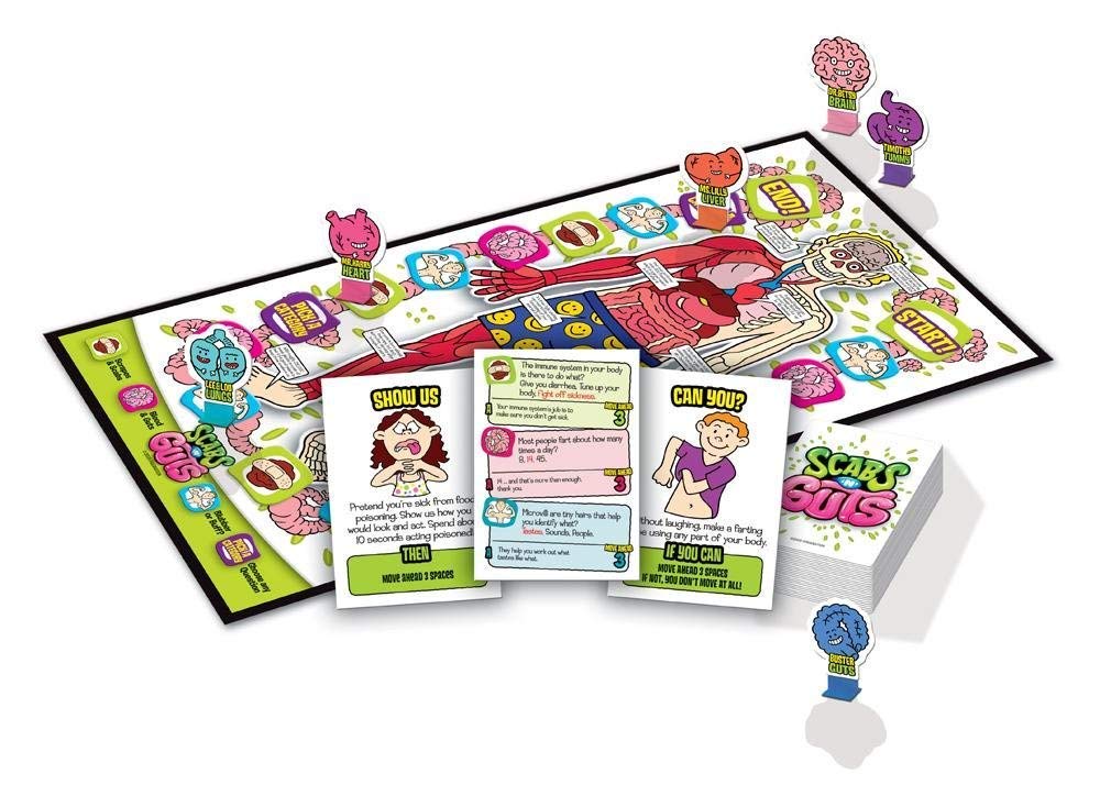 Outset Media Scabs ‘N’ Guts Educational Board Game – Fun for Ages 6+, Medium Size, Plastic Material, 2 or More Players