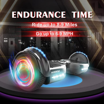 Hoverstar Bluetooth Hoverboard, LED Wheels Chrome Color Self Balance Scooter for Kids, Teenager (Chrome Black)