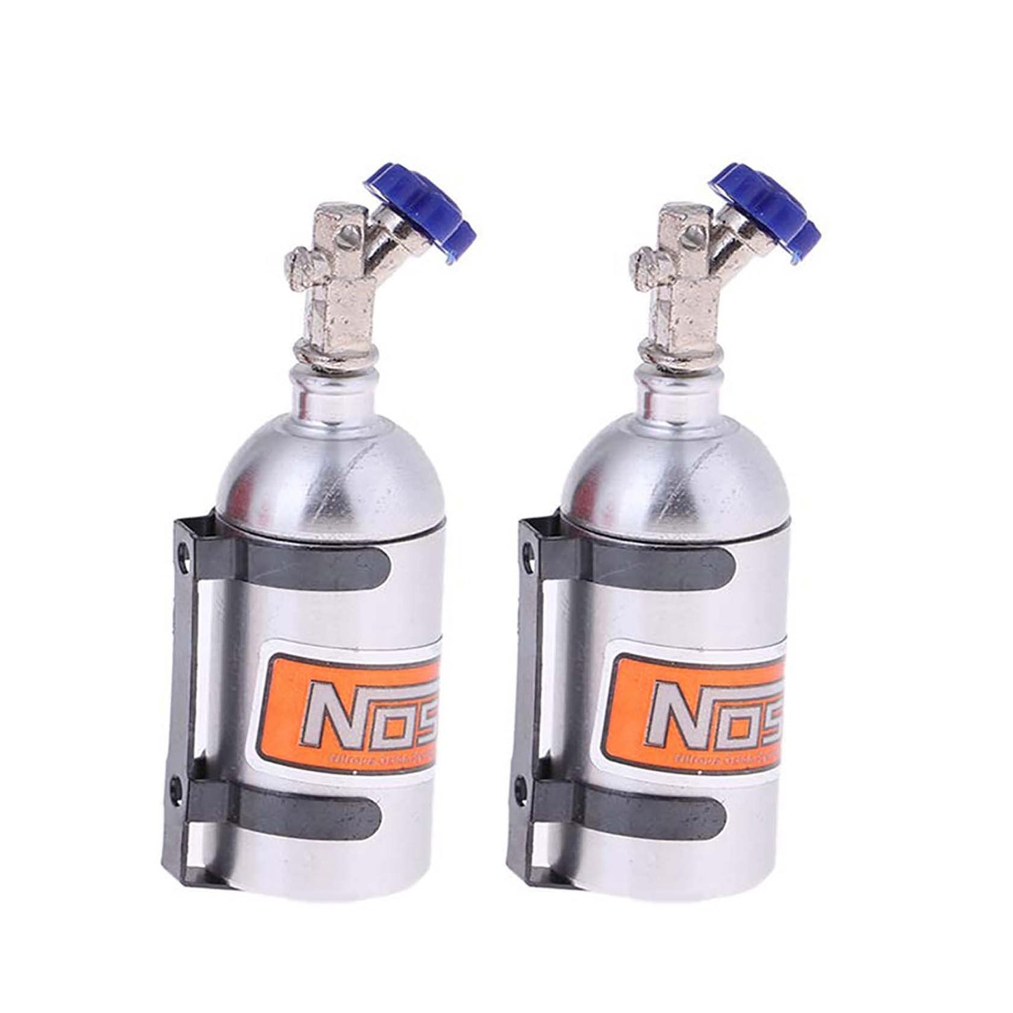 Lafeina 2Pcs Simulation Nitrogen Nos Bottle Decoration Accessories For 1:10 Rc Crawler Car Trx4 Scx10 90046 D90 D110 Tf2 (Silver