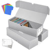 Fabmaker Trading Card Storage Box 3-Pack1000 Count Card Storage Box with Dividers and Labels Card Organizer for YuGiOh MTG TCG Magic and Collection Trading Card Holder for Collector 12 INCH