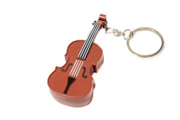 DR DINGUS World's Smallest Violin Keychain - Pocket-Sized Brown Tiny Violin Plays Sad Song - Perfect Gag Gift for Music Lovers