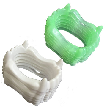 12 Pcs Vampire Fangs, Plastic White And Glow In The Dark Vampire Teeth For Dress Up Costume Cosplay Photo Props Halloween Christ