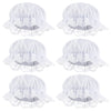 Zjoey 6 Pcs White Mob Cap Costume Pioneer Bonnet Women'S Colonial Bonnet Lace Frilly Grandma Night Hat Accessories(6 Pcs White)