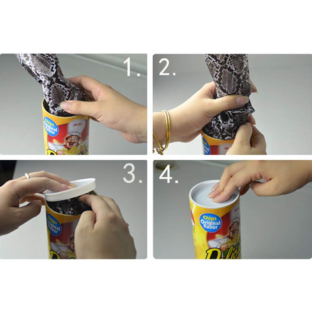 Blppldyci The Potato Chip Snake Can Jump Spring Toy Gift April Fool Day Halloween Party Decoration Jokes in A Gag Prank Large Si
