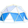Zupapa 10FT Climbing Dome Canopy - Upgraded Waterproof Swing Design, White & Blue - Perfect for Jungle Gym and Climber Tent