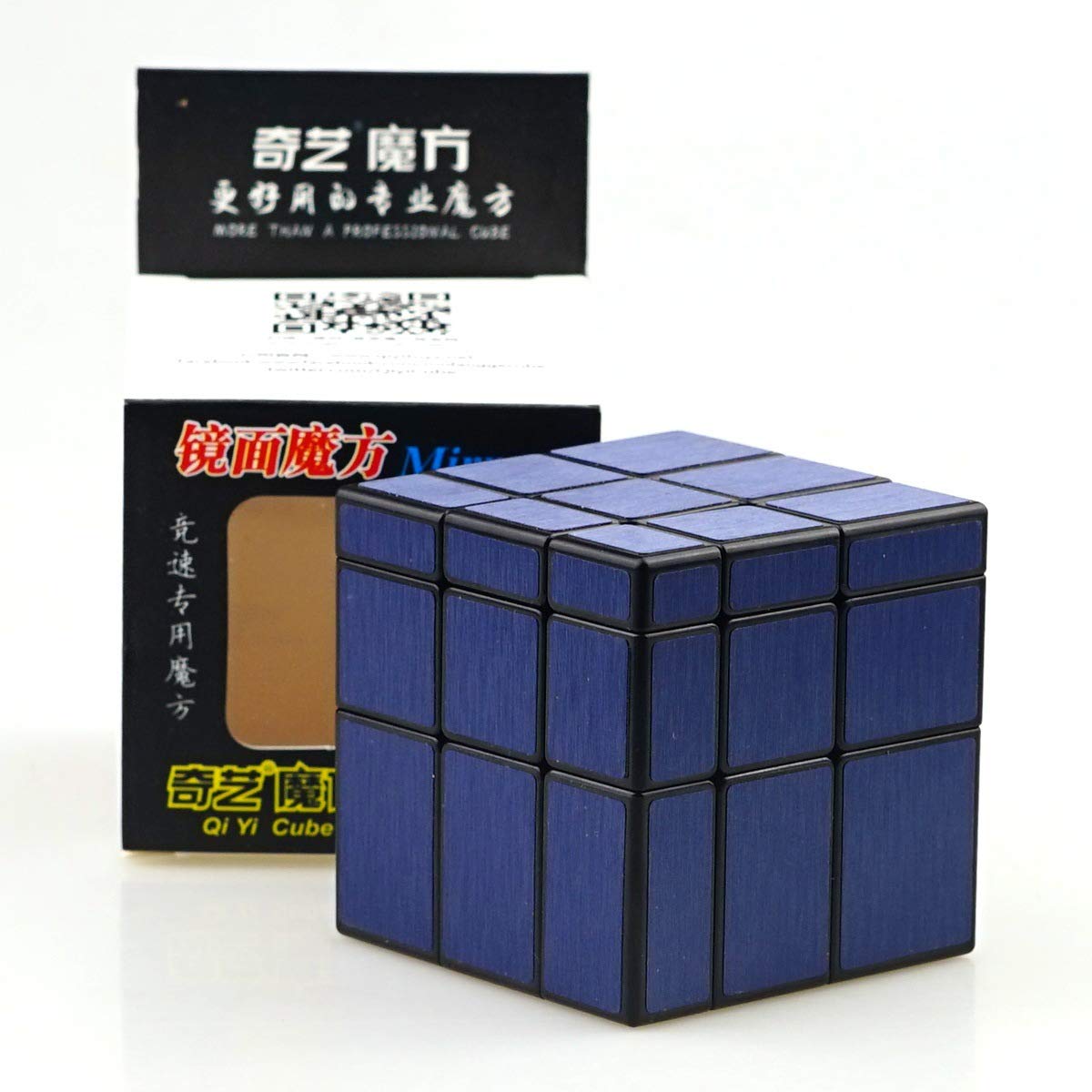 Tanch Qiyi Mirror Speed Cube 3X3 Dysmorphism Magic Cube Puzzle Toy Blue