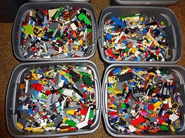 2 Pounds Legos Bulk Lot Bricks Parts Pieces 100% Lego Brand