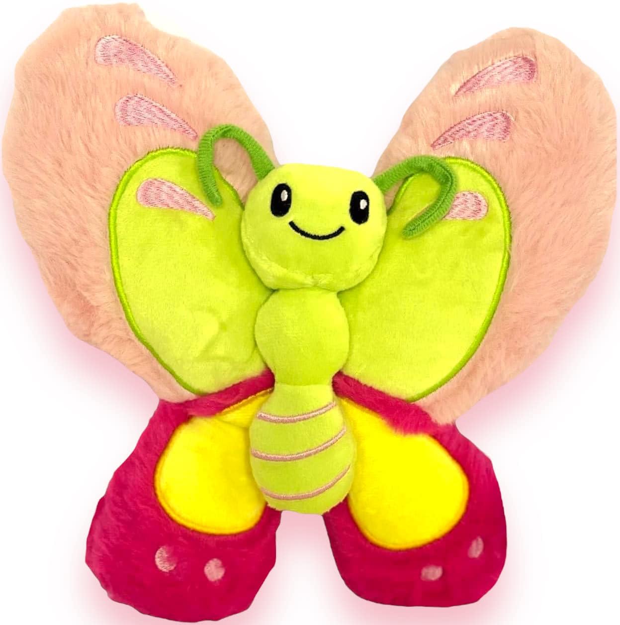 Auswella Plush Butterflies - Plush Stuffed Butterflies In Assorted Color (Summer Pinks)