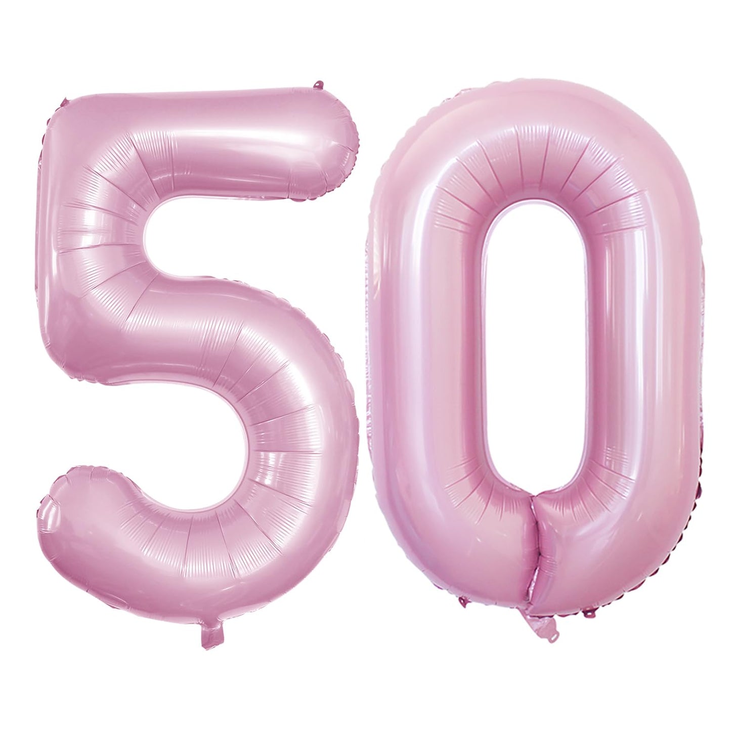 Goer Number 50 Balloons For 50Th Birthday Party Decorations,42 Inch Jumbo Foil Helium Balloons For 50Th Anniversary (Light Pink)