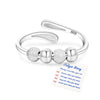 Senteria Anxiety Rings for Women Sterling Silver Rings Adjustable Stress Spinner Rings with Beads Fidget Rings for Anxiety Women
