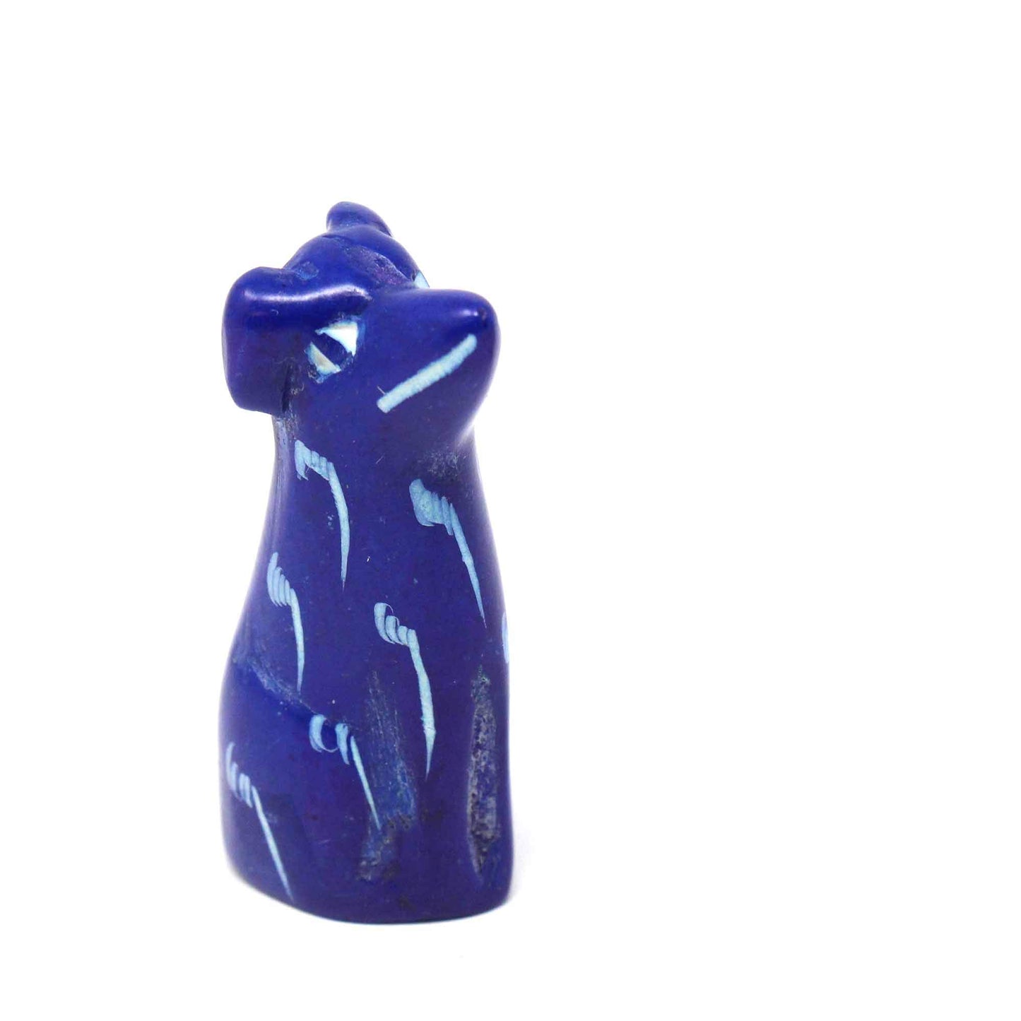 Global Crafts Soapstone Tiny Dog Figurines, Handmade In Kenya, Assorted Pack Of 5 Colors (Ksasdog-5Pk)