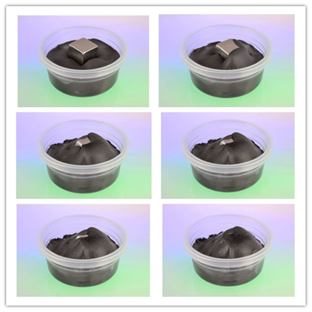 Gracesdawn 6 Set Magnetic Putty Slime Super Stress Reliever Infused With Iron Relaxing Fun A Set Of A Set Of 6 Boxes, 6 Colors(Gold,Red,Green,Gray,Navy Blue,Black,Mauve Once To Meet All