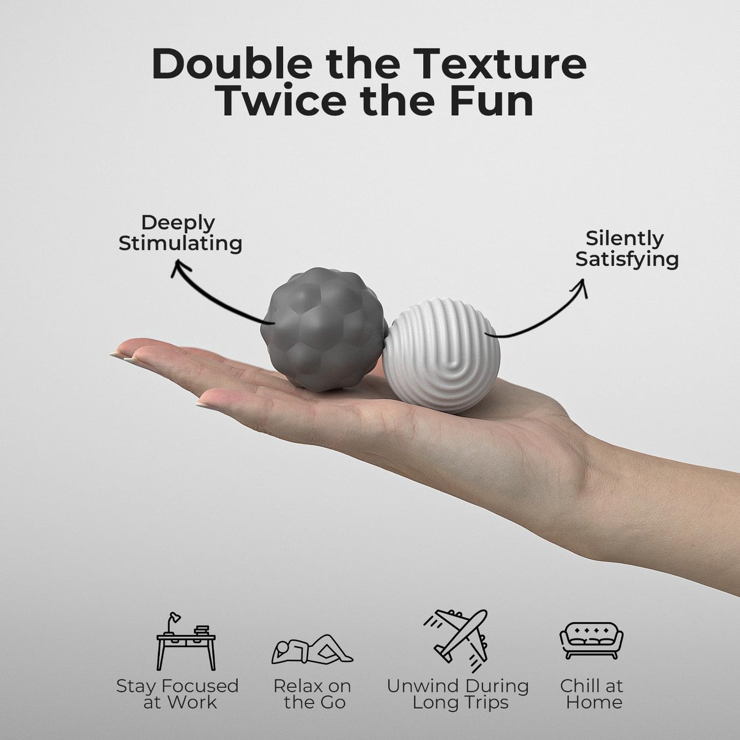 Silicone Magnetic Balls Fidget Toy For Adults, Soft Silicone Magnets Balls, Extra-Large 2Pcs 40.5Mm Stress Relief Sensory Toys F