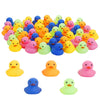 50 Pcs Multicolor Mini Rubber Ducks Baby Bath Toy ,Children Squeak And Float Colored Small Ducks In Bulk Toddlers Shower Duck De