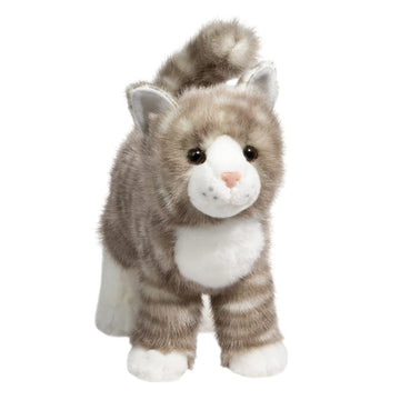 Douglas Gray Tabby Cat Plush Stuffed Animal - 12" Tall Soft Plush Toy, Model 1866