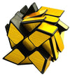 TANCH 3x3 Windmill Twisty Skewb Cube Puzzle Toy - Gold, Plastic, Model 43223-20713