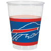 Amscan 16 Oz Blue & Red Buffalo Bills Plastic Cups - 25 Durable & Reusable Party Cups for Game Day Celebrations & Tailgate Events