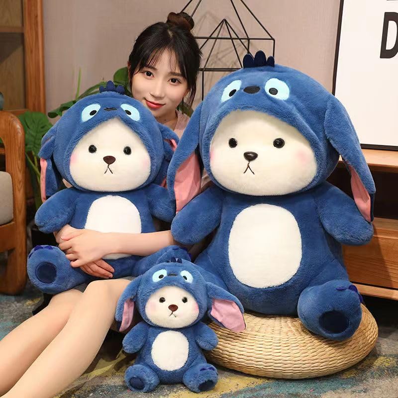 Storescent Baby Plushies, Blue Lovable Huggable Soft Toy, Hooded Plush Teddy Bear, Elegant Soft Plush Toy For Babies, Great Birt