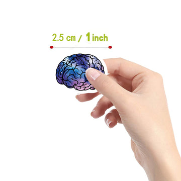 500 Pieces(10 Patterns)Brain Mental Health Stickers Colorful Fashion Graffiti Adhesive Seals For Kids Teens Adults Water Bottles