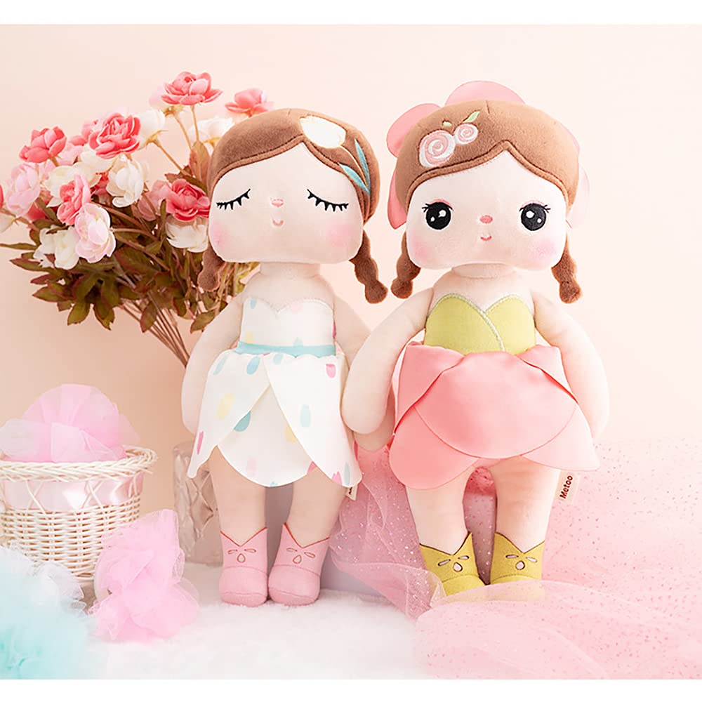 Gesuche 13 limited availability New MeToo Princess Doll Cute Flower Fairy Plush Doll Soft Dolls Baby Doll Girl Gifts Non-Toxic Soft Skin-Friendly PP Cotton Plush Stuffed Angela Doll (Rose)