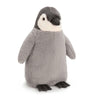 Jellycat Percy Penguin Stuffed Animal, Grey Plush Toy, Medium 9.5 inches - Perfect Classic Gift for Kids