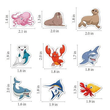 100Pcs Sea Animals Stickers For Kids Waterproof Vinyl Cute Ocean Stickers For Water Bottle Scrapbook Laptop Skateboard Computer Stickers For Teens Kids Girls