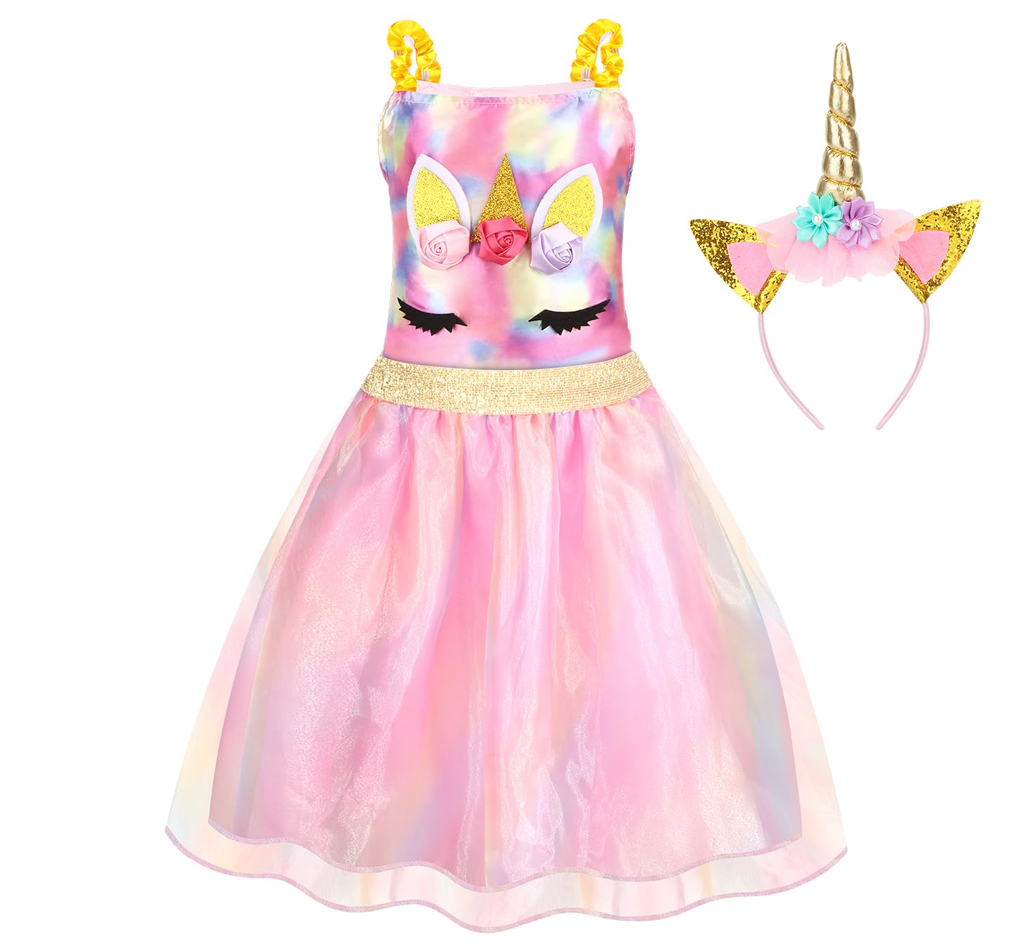 Chillife Princess Dress Up For Girls, Role Play Kids Dress Up Clothes Fo Girls Gift Set Princess Toys For Little Girls Ages 3-8Yrs Toddler Birthday Party