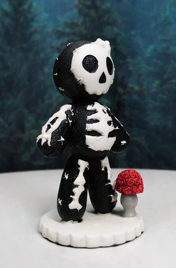 Ebros Day Of The Dead Pinheadz Monster With Voodoo Stitches Figurine Halloween Collectible Statue Fantasy Mythical Beings Undead Apocalypse Horror Icon (Voodie Valentine Rose Skeleton)