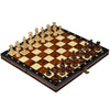 Wegiel Handmade European Travel Magnetic Chess Set - Wooden 10.4 Inch Board With Carved Wood Pieces
