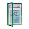 Magenetic Trading Card Slab Protector - enhanced Aluminum Graded Card Showcase Graded Slab Protector with UV-Resistant Tempered Glass Personalized Slab Bumper for Collectors Gradient green