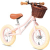 ACEGER Kids Balance Bike 12" Steel Frame, Pink, Tool-Free Adjustable Seat, No Pedal, Ideal for 2-5 Years Old