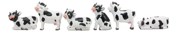 Gifts & Decor Ebros Set Of 6 Whimsical Cute Bovine Cows Figurines Cattle Cow Animal Collectibles Countryside Farm Meadows Pasture Cow Statues