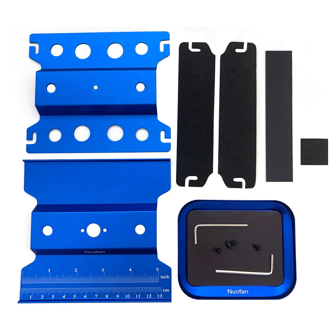 Nuofan RC Car Work Stand Aluminum Repair Workstation 360 Degree Rotation Lift Lower w/Screw Tray for 1/8 1/10 1/12 1/16 Scale Tr