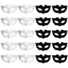 Yookat 20 Pieces Mini Masquerade Masks - Small Mardi Gras And Venetian Vintage Antique Masks (Black And White, Small)