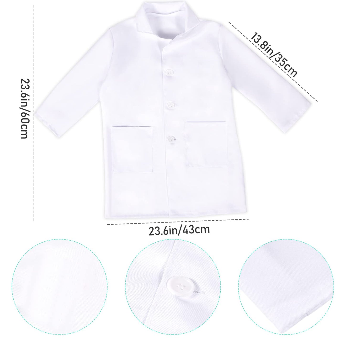Toylink Kids Doctor Costume Pretend Play Kit With Lab Coat Carrying Bag Accessories Halloween Doctor Dress Up For Boys Girls