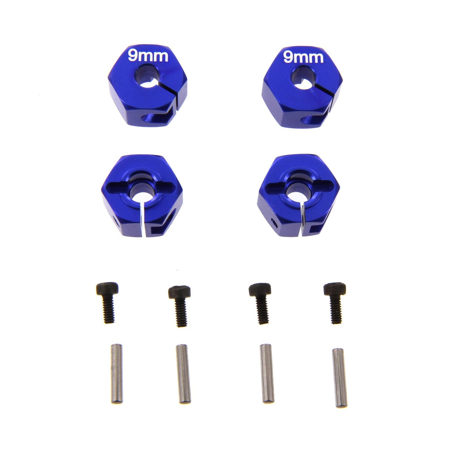 Atomik RC Alloy Hex (12mm x 9mm) for 1:10 Axial Wraith + Other Axial Models - Blue - Replaces Part AX30427, AX30429