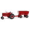 Case IH 1/64 Farmall 400 Narrow Front Tractor with Flarebox Wagon, Diecast Metal, Soft-feel Tires, Ages 3+