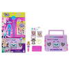 Polly Pocket Doll & Playset, Disco Dance Fashion Reveal Unboxing Travel Toy With 3-Inch Hoodie Buddy Doll, 16 Accessories & Surprise Water Play