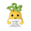 Boxob Funny Positive Pineapple, 3.15 Inch Cute Positive Knitted Pineapple Potato Toy With Encouraging Card Creative Crochet Pineapple Doll For Festival Party Decoration Encouragement Gift