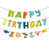 Bieufbji Dinosaur Birthday Banner - Dinosaur Theme Birthday Party Decoration Supplies, Indoor Outdoor Hanging D Cor Party Ornam