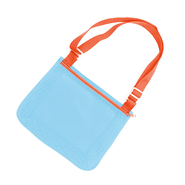 UTTPLL Mesh Beach Bag Adjustable Kids Quick Dry Colorful Net Tote for Seashell Collecting Beach Totes Swimming Accessories for T