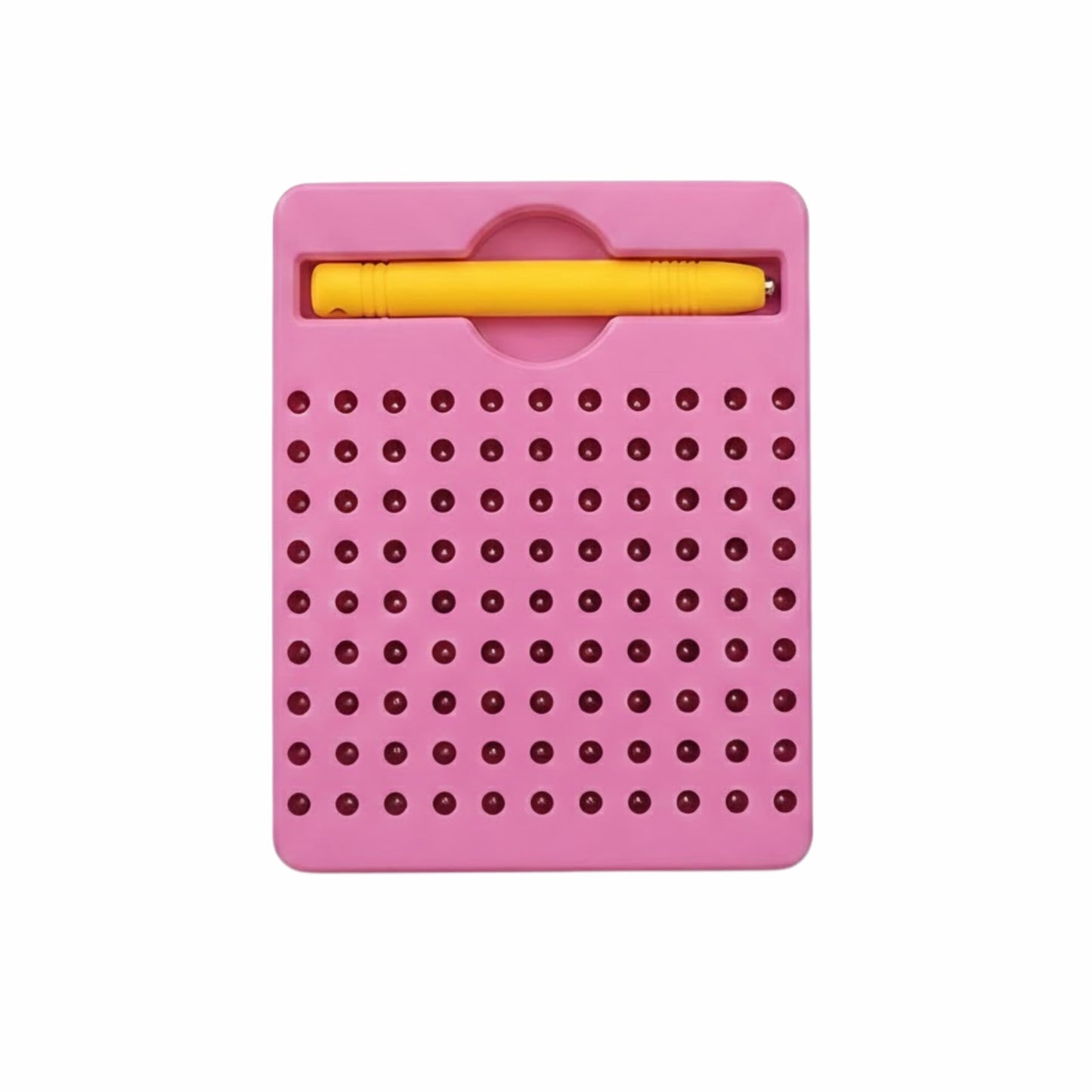 JOUET Magnetic Dot Drawing Board with Stylus for Kids, Reusable MessFree Drawing Toy, Portable Travel Activity, Fine Motor Skil