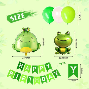 Laventy Frog Birthday Decoration Frog Balloon Frog Birthday Party Supplies Reptile Birthday Party Decorations Frog Princess Party Decoration Garden Birthday Decoration