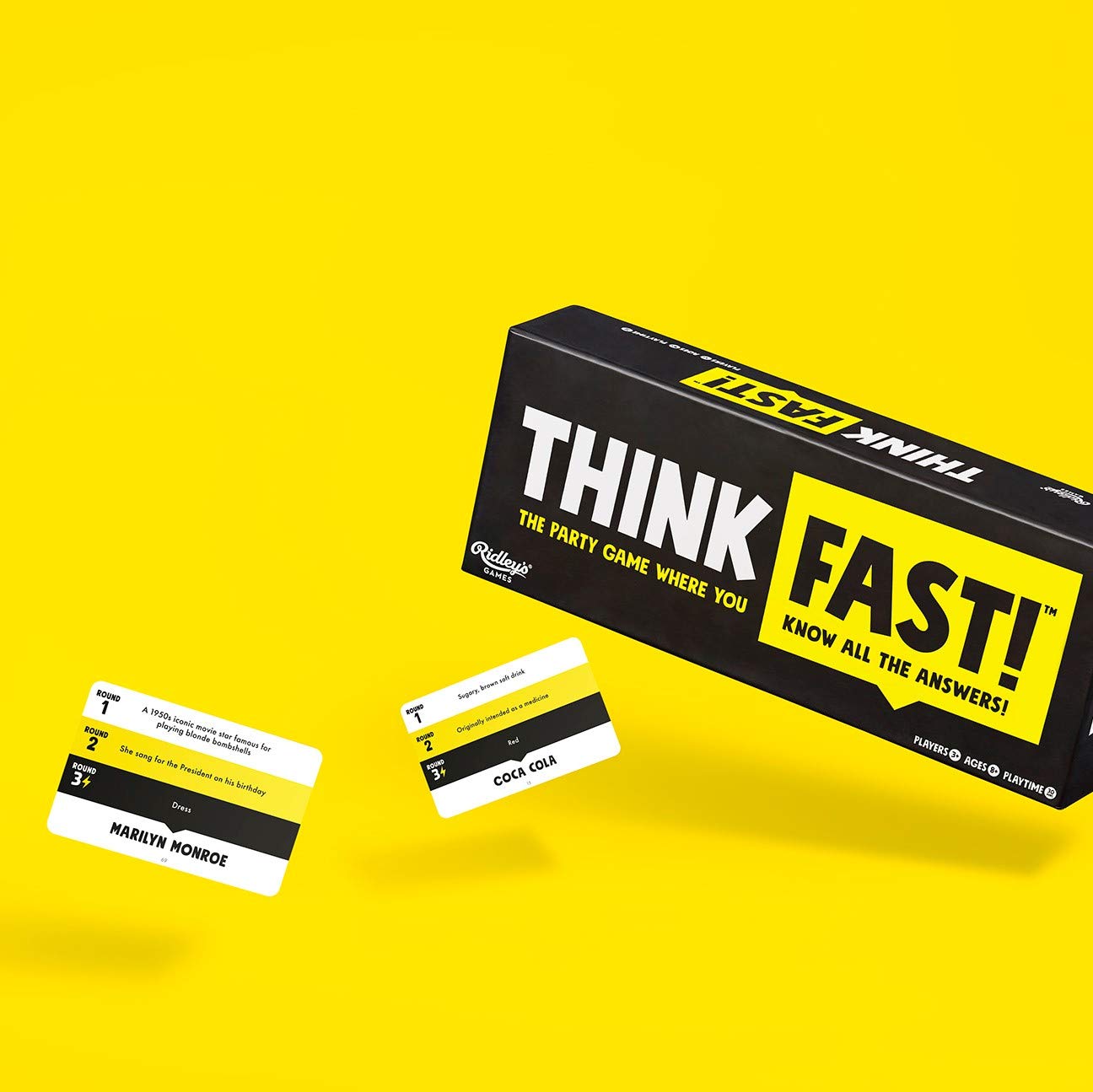 Ridley’S Games: Think Fast! Group Party Game – Fast-Paced, Easy To Play Party Games – Fun For All Ages – Random Trivia Game For Adults And Kids