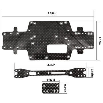 Abendor Metal Wave Box Bottom Plate Two-Layer Plate For Wltoys 1/28 284131 K979 K989 K999 Rc Car Upgrade Parts