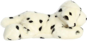 Aurora® Domino™ Stuffed Animal - 12" White & Black Polyester Flopsie™ - Playful Timeless Companion, Model 31144
