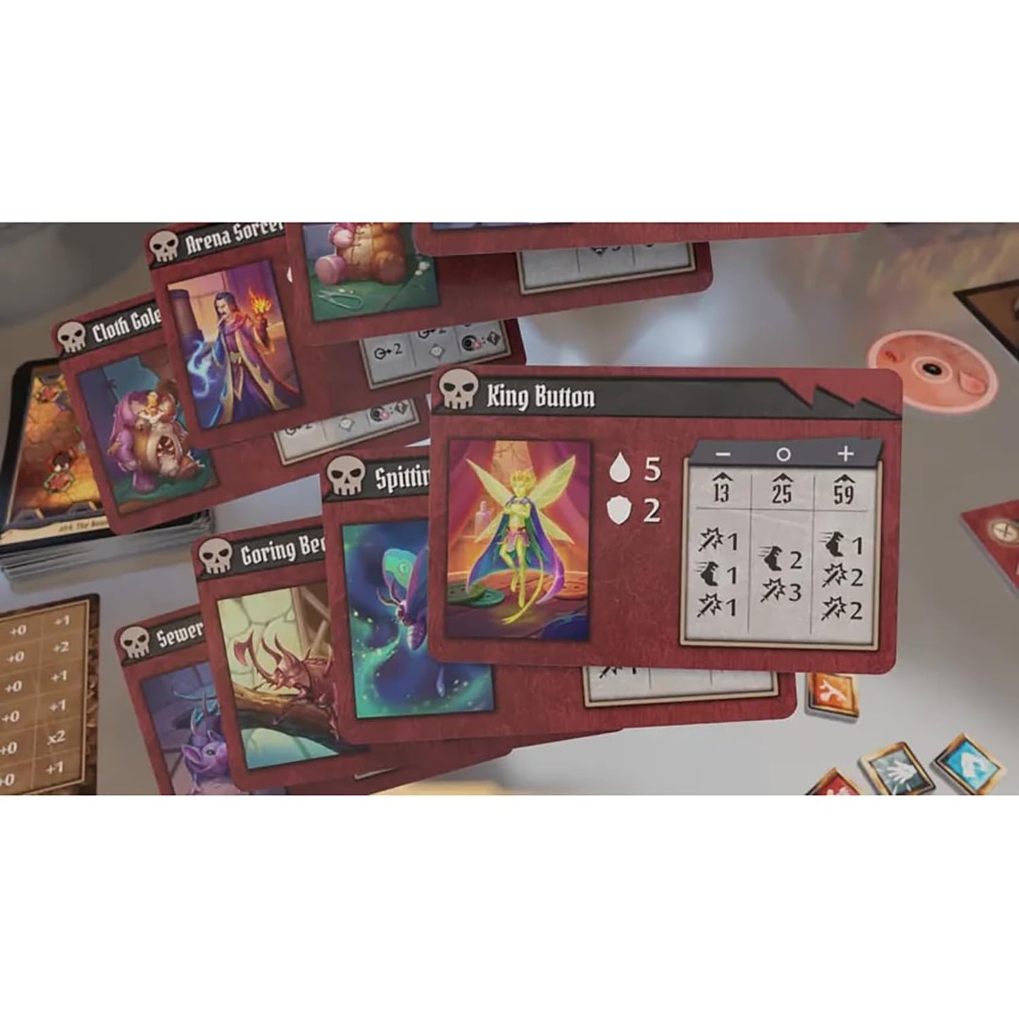 Gloomhaven Buttons & Bugs Solo Play Game, Ages 14+, Cardstock, Multicolor, Model CPH1001