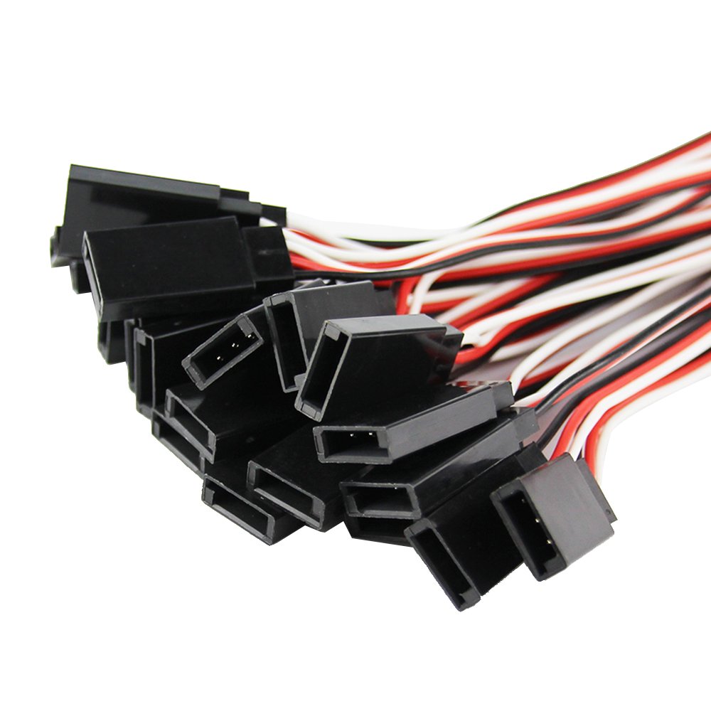 Oliyin 20Pcs 11.81Inch 30Cm 300Mm Rc Servo Extension Cord Cable Wiring Lead For Rc Car Helicopter