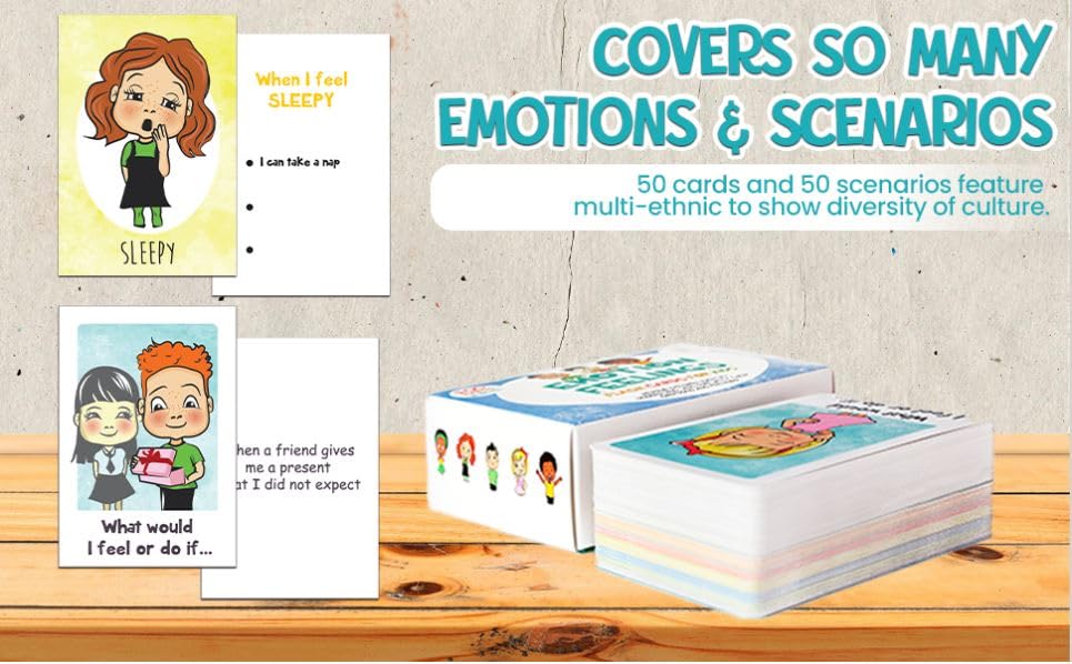 Emotion Cards For Kids (100 Cards) Feelings Emotions Cards For Autism, Aba Therapy, Social Emotional Learning And Development -