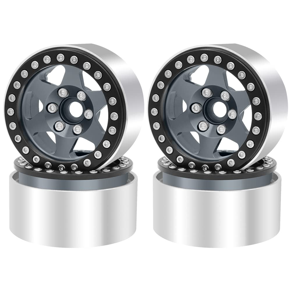 OGRC 4PCS rc 1.9 Beadlock Wheels 12 Hex Wheel Hubs for Traxxas TRX4 TRX6 Redcat GEN7 GEN8 Rc4wd D90 Axial SCX10 SCX10 II 90046 S